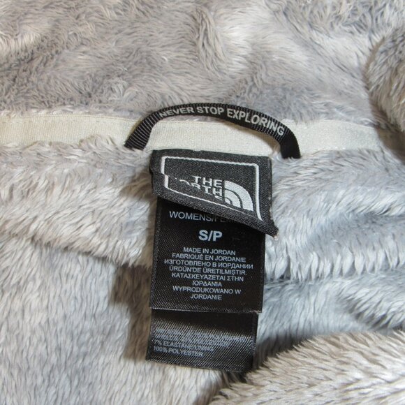 The North Face Mod Osito Silky Fleece Jacket Silver Grey Sz Small C845 - Picture 4 of 4